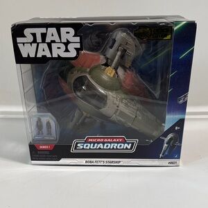 Star Wars Micro Galaxy Squadron Boba Fett's Starship Launch Edition Series 1 New